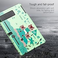 Vista 6 de PERFECTSIGHT Funda Protectora Compatible con Nintendo Switch Linda Funda de TPU Suave Antideslizante Carcasa de Concha Dura Acoplable Protección