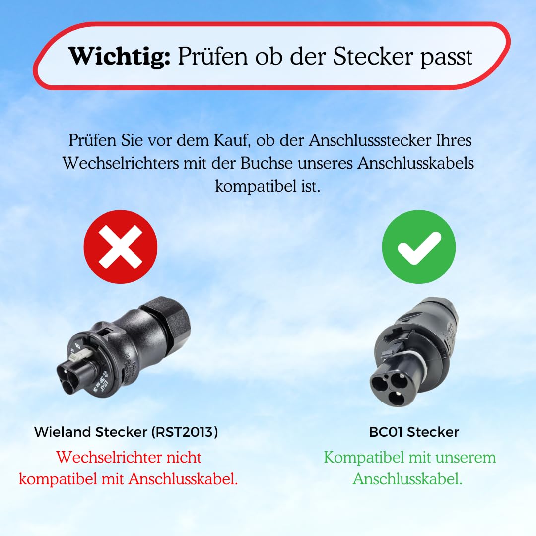 SolX Betteri BC01 - Cable de conexión hembra y conector macho (15 m)
