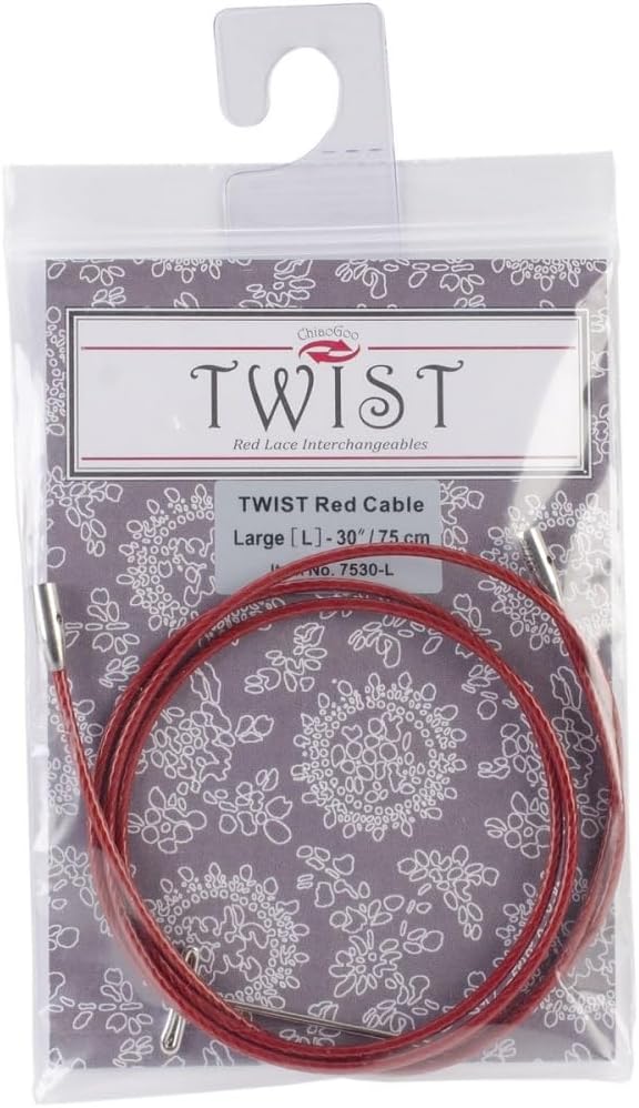 ChiaoGoo Twist Red Lace Interchangeable Cables 30", Large