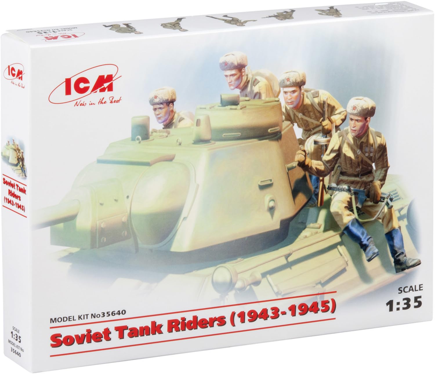 Amazon | ICM 1/35 ソビエト陸軍 戦車搭乗兵 1943-1945 プラモデル
