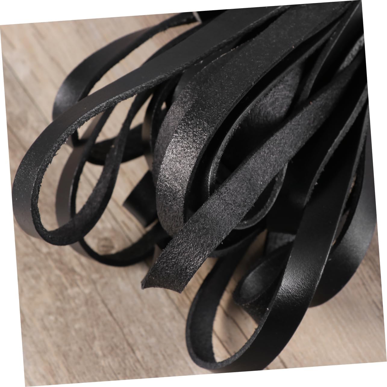 jojofuny Meters Black Cowhide Leather Cord for Jewelry Making Supplies Durable Flat Rope for Bracelets Necklaces Beading and Craft Projects Wide Thick
