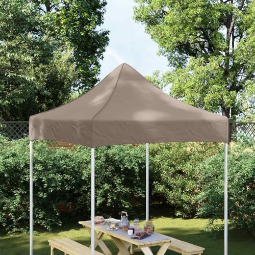 Techo de carpa para celebraciones gris taupé 2x2 m 270 g/m² ,Jardín,Artículos de exterior,Estructuras de exteriores,Accesorios para pabellones y cenadores,Cubiertas para carpas y cenadores-315343