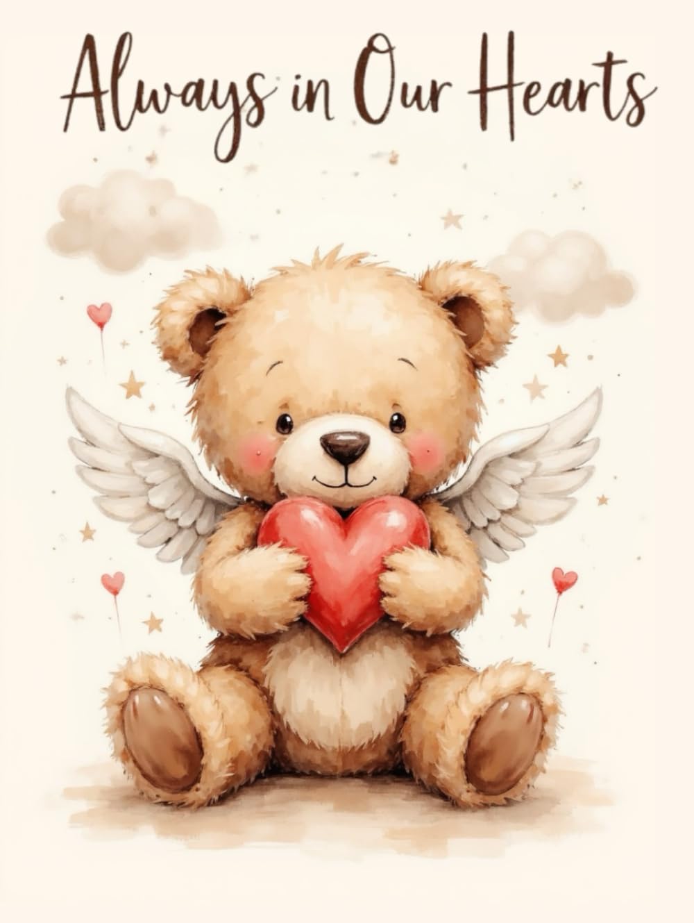 Always in Our Hearts Teddy Bear Funeral Guest Book – Baby & Child Memorial Sign-In Book: Celebration of Life, Condolence Messages & Memory Keepsake for Infant or Child Loss      Hardcover – November 18, 2025