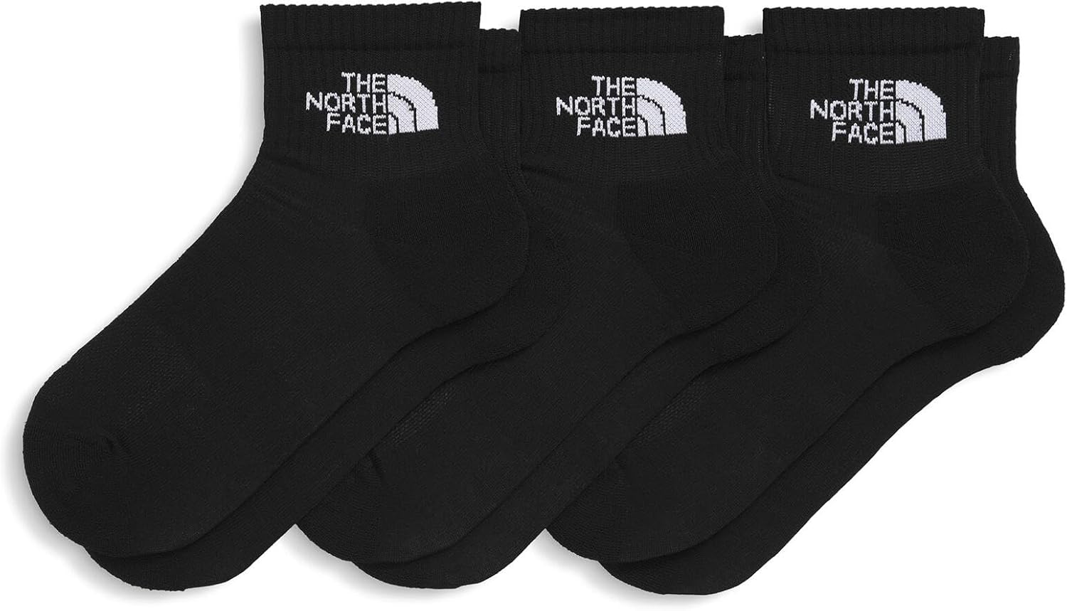 THE NORTH FACE Multisport Cush Quarter Sock | 3-pack, Breathable Athletic Socks for Men & Women, Light Cushion & Ribbed Cuff