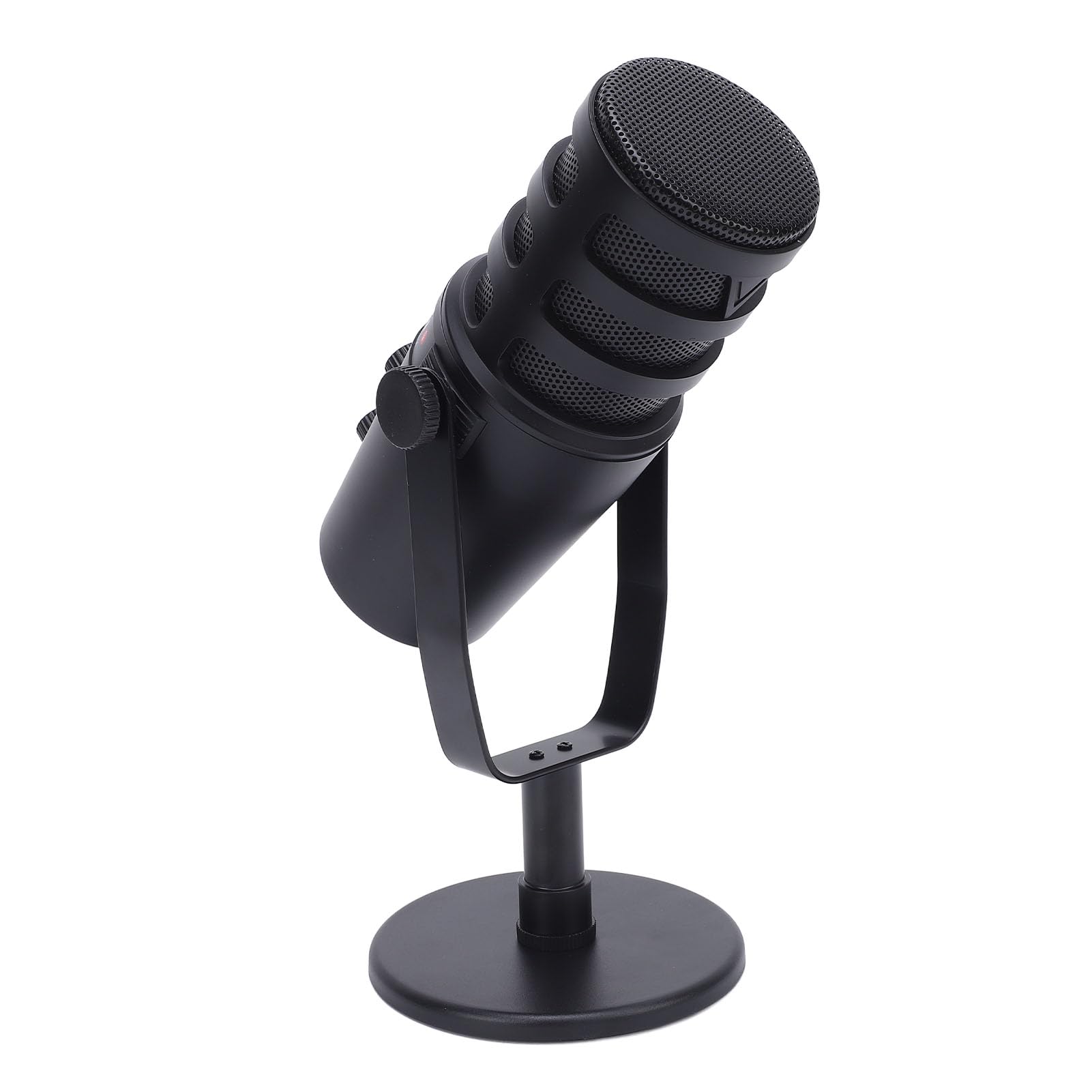 Tbest Microfono Dinamico Professionale XLR USB Microfono a Condensatore Cardioide con Supporto in Metallo Manopola Multifunzione Regolabile per Registrazione Dal Vivo Giochi Streaming