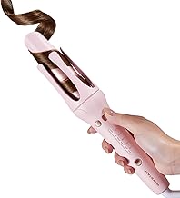 Wavytalk Automatic Curling Iron, Automatic Hair Curler for Shiny & Effortless Curls, Dual Voltage Curling Iron & Lightweight for Travel （1.25 Inch, Pink）