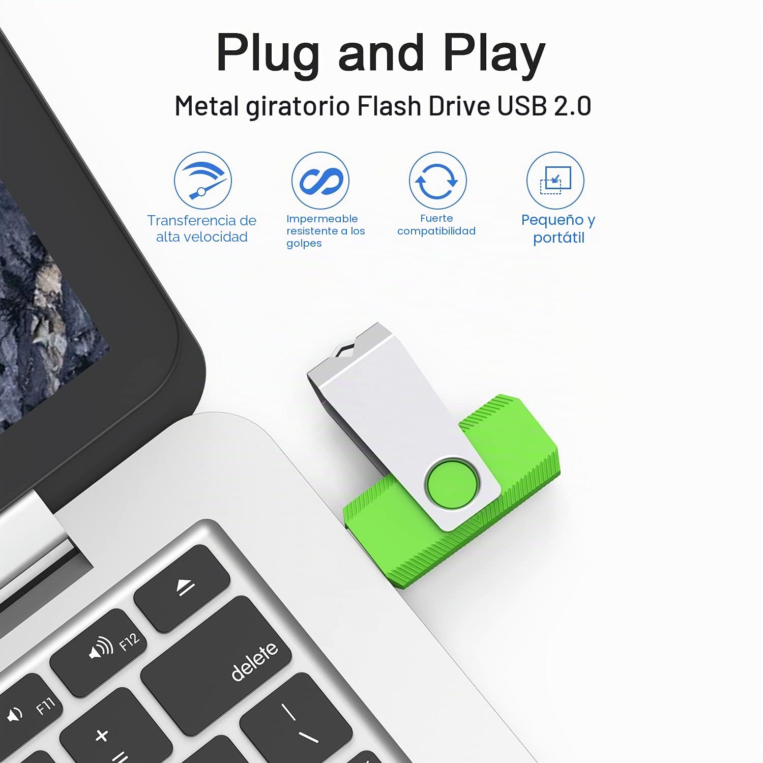 KEXIN Memoria USB 32 GB 10 Pack, Pendrive 32GB USB 2.0 Stick Flash Drives USB 2.0 Memorias USB Drives 32GB, 10 Unideades