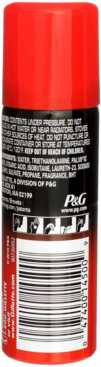 Gillette Foamy Shave Cream, Regular, 2 Oz (56 G) (Pack of 3)