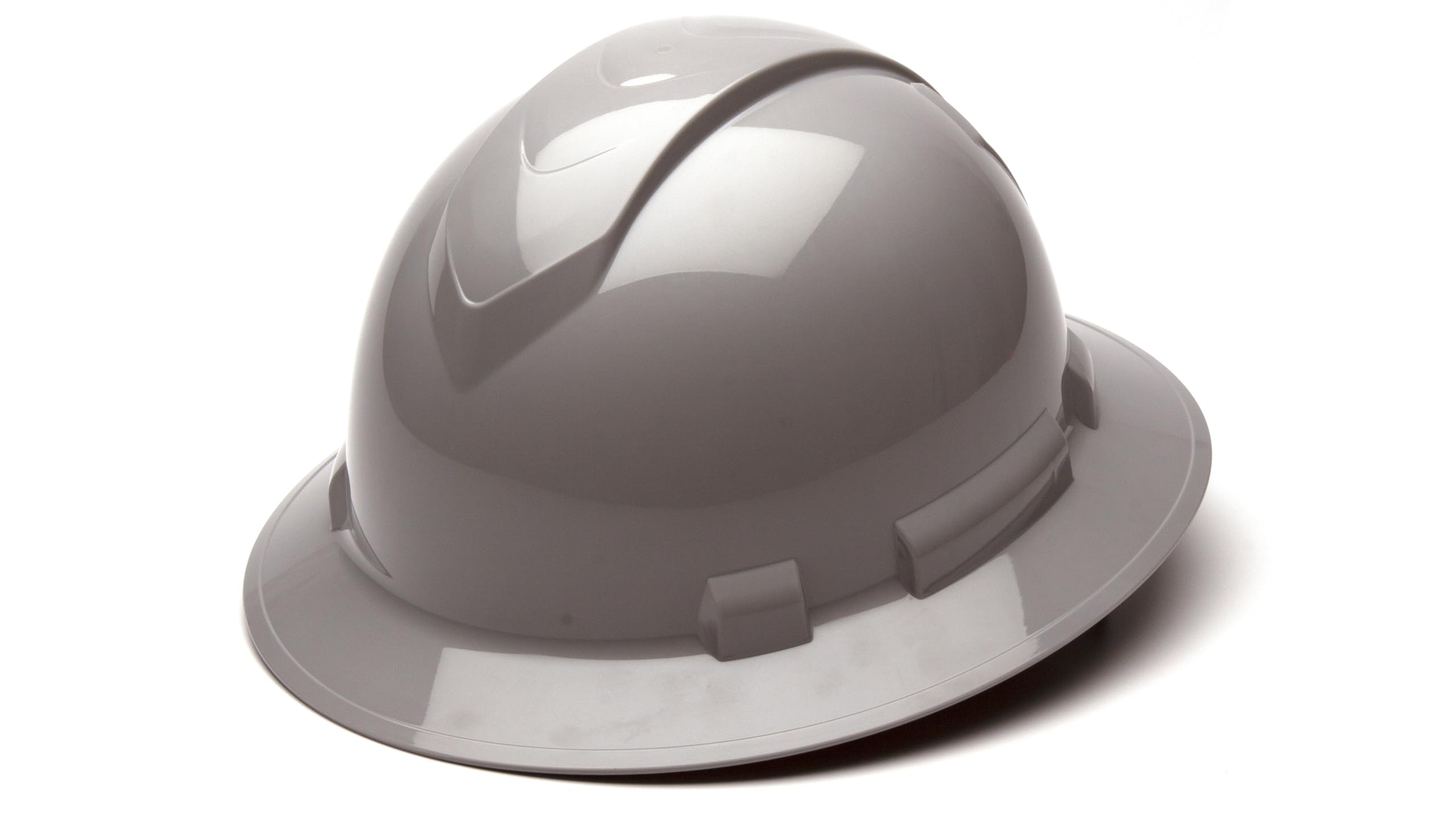Ridgeline Pyramex Full Brim Hard Hat 4 Point Ratchet Gray