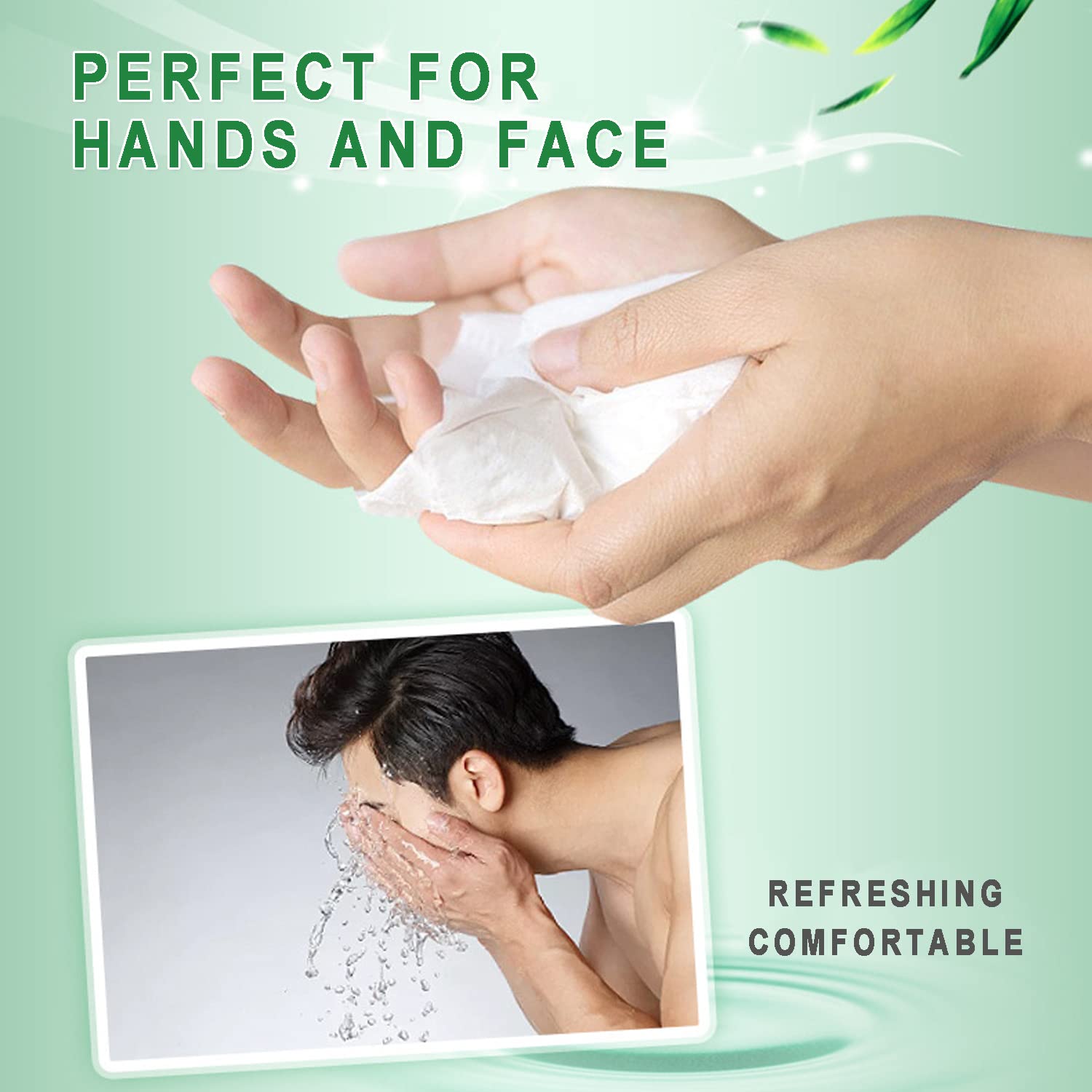 500 pcs Tea Wet Wipes Individually Wrapped, Disposable Skin Cleansing Wipes, Individual Wrapped, Safe, Convenient, Lightweight, Aloe Vera for Butt, Hands, Face Cleaning, Daily Use, Green Tea.