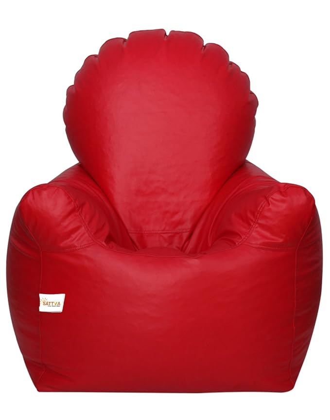 Sattva Arm Chair Bean Bag Cover Size XXXL (Without Beans) - Red
