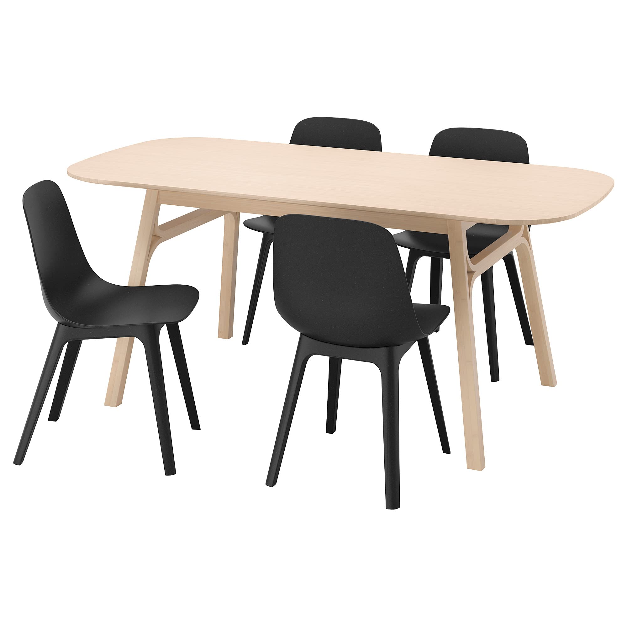 IKEA イケア VOXLÖV ヴォックスローヴ VOXLÖV / VOXLÖV table and 4 chairs, bamboo/bamboo, 180x90 cm