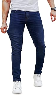 Mens Slim Fit Jeans Stretch Denim Pants for Men