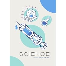 Composition Notebook For Science Wide Ruled paper | 120 pages | Perfectly sized at 7 x 10 inches | Original design Vol. 53 Blue | Science is like magic, but real