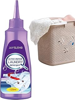 Active Enzyme Laundry Stain Remover, 120ml Active Enzyme Laundry Detergent, 3pcs Oil Stain Laundry Detergent, Garment Stubborn Stain Cleaner Oil Remover
