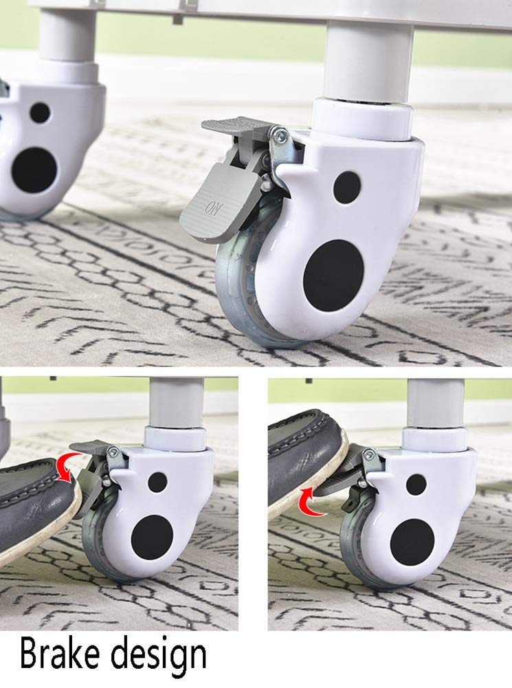 Carrelli Mobili, Carrello per Uso Domestico Carrello Dell'Ospedale Clinica Dell'Ospedale Carrello Dell'Attrezzatura Medica con Le Ruote Dei Freni Silenziosi, il Salone Del Salone Di Bellezza