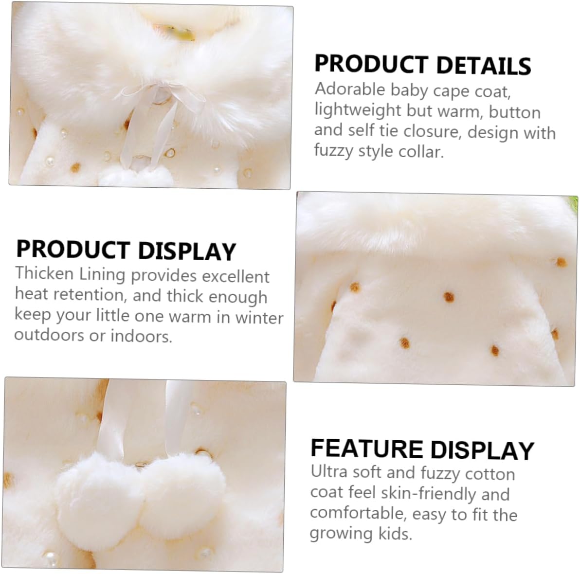 Cape Cape Girl Clothes Warmth Thicken Outerwear Fur Capes Fur Cloak Girl Clothes Winter Suit White
