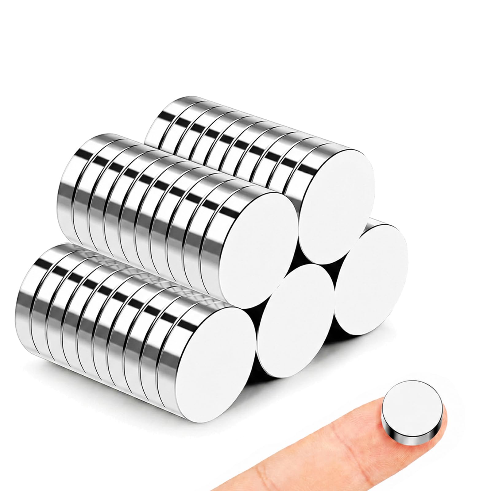 50 Pack Strong Magnets 15 x 3mm, Small Magnets for 3D Printing & Crafts