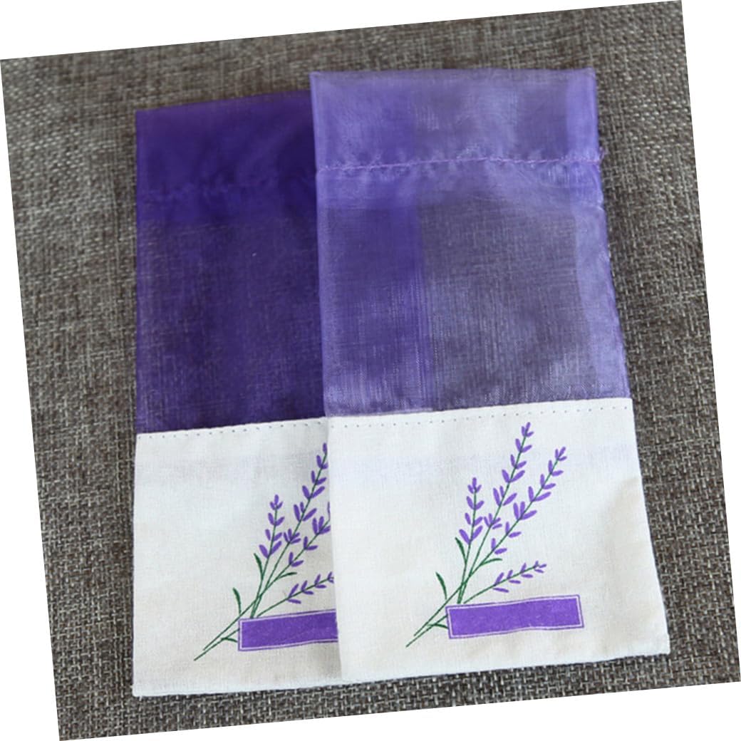 Lavender Sachet Bags Deep Purple 15pcs Portable Fragrance Pouches Dried Lavender Scented Sachets for Closet and Home Freshener
