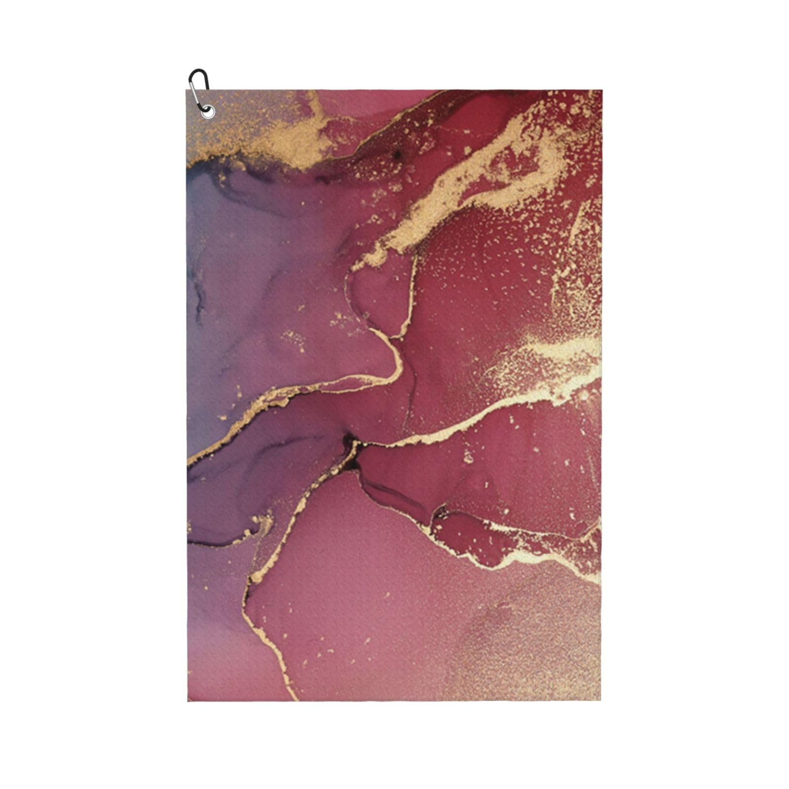 Hnnkloy Marble Texture, 16x24 in Portable Waffle Golf Towels with Carabiner Clip for Golf Bag