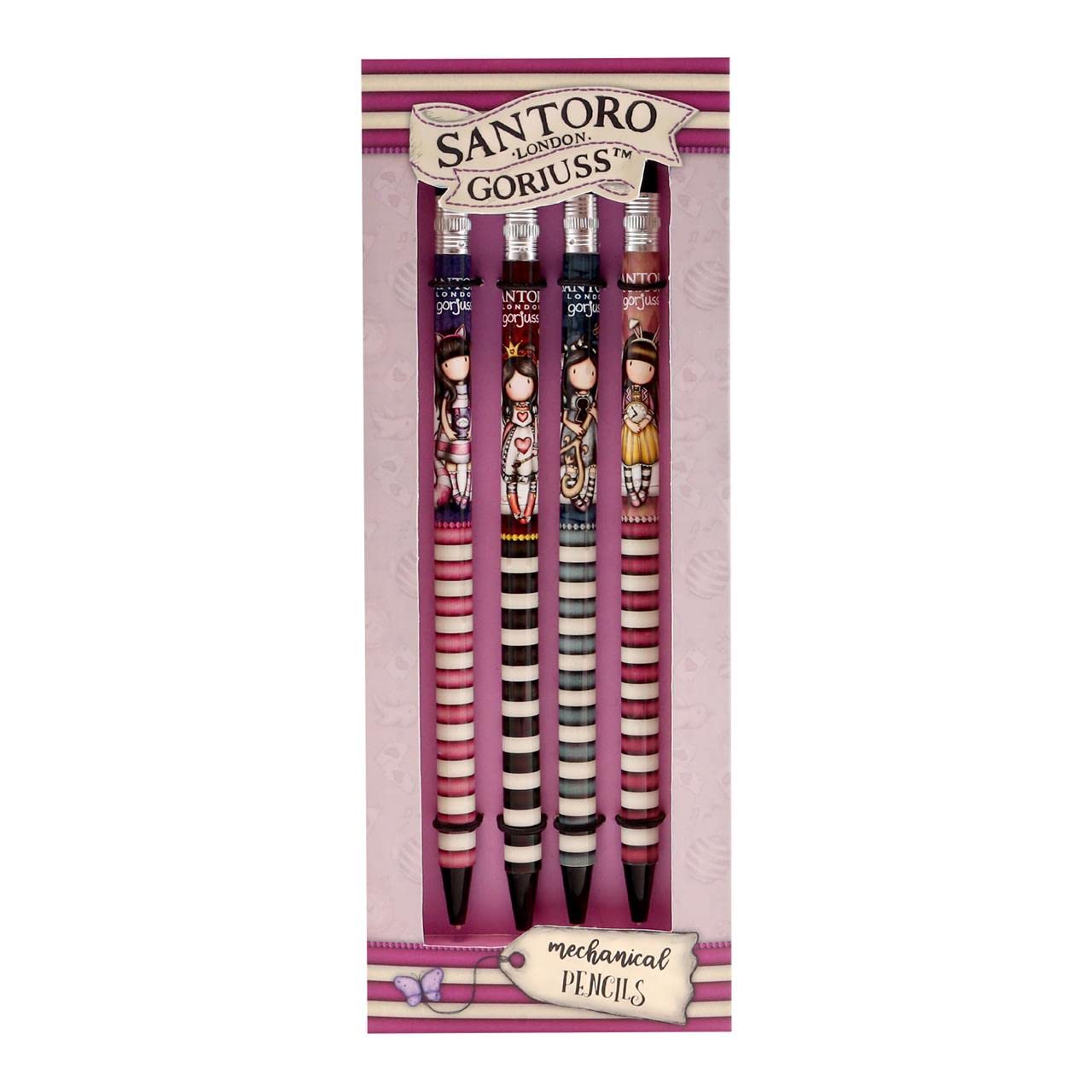 Santoro Gorjuss - Set of 4 Mechanical Pencils - Through The Looking Glass
