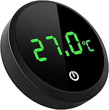 Fish Tank Thermometer Digital Aquarium Thermometer Mini Wireless Touch LED Display ±1°C Tropical Thermograph Reptile Tank Accessories for Monitoring Fish Turtle Reptile Glass Water Tank Temperature