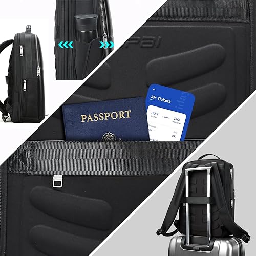 Miniatura 4 de Bopai Mochila Invisible antirrobo Mochila con puerto de carga USB bolsa de viaje 156pulgadas Laptop Macbook Pro mochila de negocios L