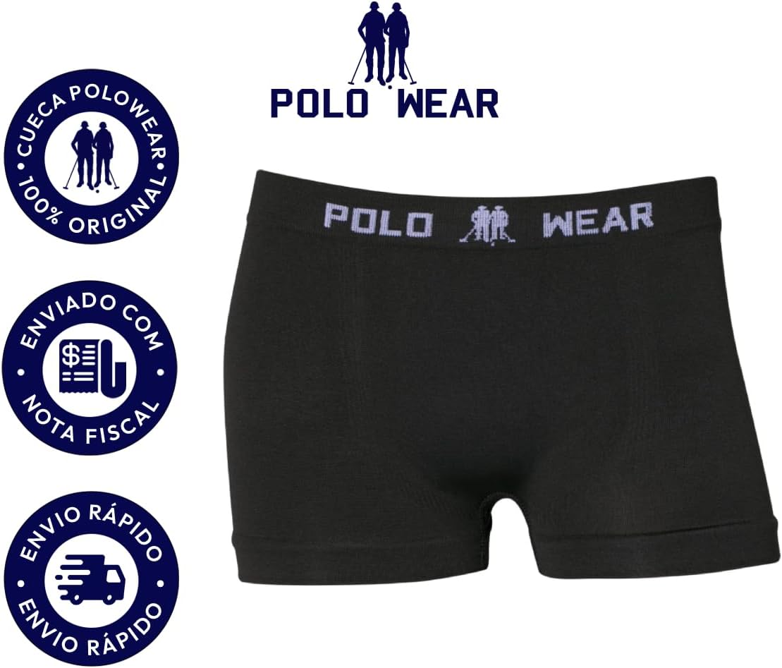 Kit 6 Cuecas Boxer Polo Wear Infantil Microfibra Sortido - Imagem 4