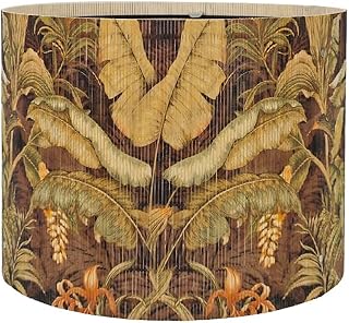 Floral Lamp shade for table lamps and floor lamps Bamboo Made With Tropical Plants