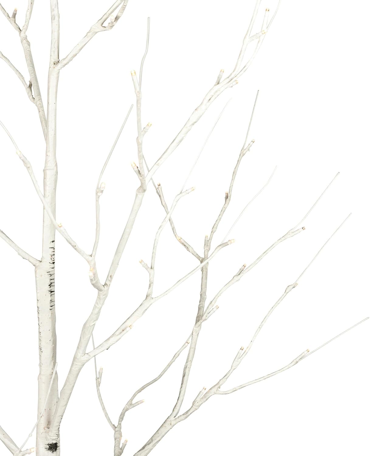 Vickerman 3' White Birch Twig Tree, Warm White 3mm Wide Angle LED Lights.