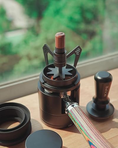 Vista 23 de IKAPE WDT Tools, herramienta de distribución de agitador de expreso para barista, 0.010 in, 6 agujas, agitador de café expreso con soporte y 6