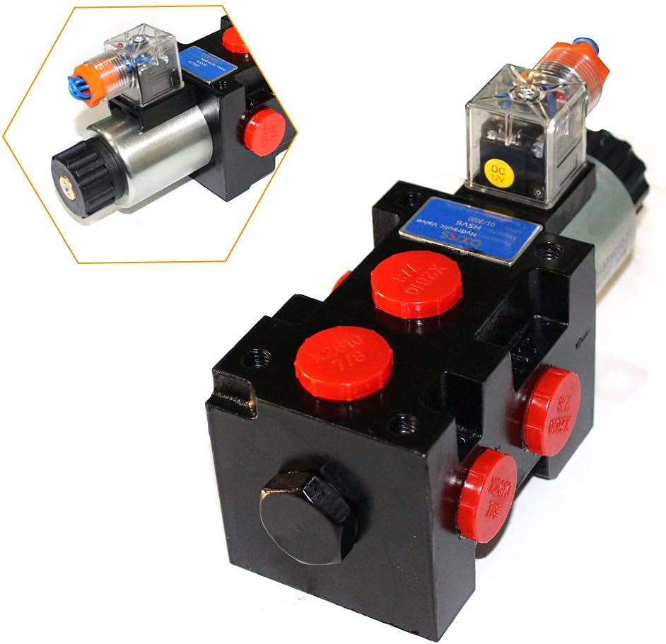 13GPM Hydraulic Solenoid Selector Diverter Valve HSV6-C DC12V 1-Spool 25MPa 50LPM