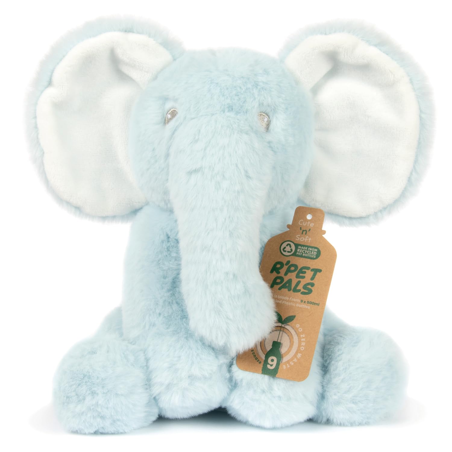 L & P Home & Gifts Lesser & Pavey R pet pals Nelly elephant blue Teddy Bear For Kids | Made Up of Recycled Bottles | Stuffed Animal Soft Toys | Ideal For Birthday or Baby Gift