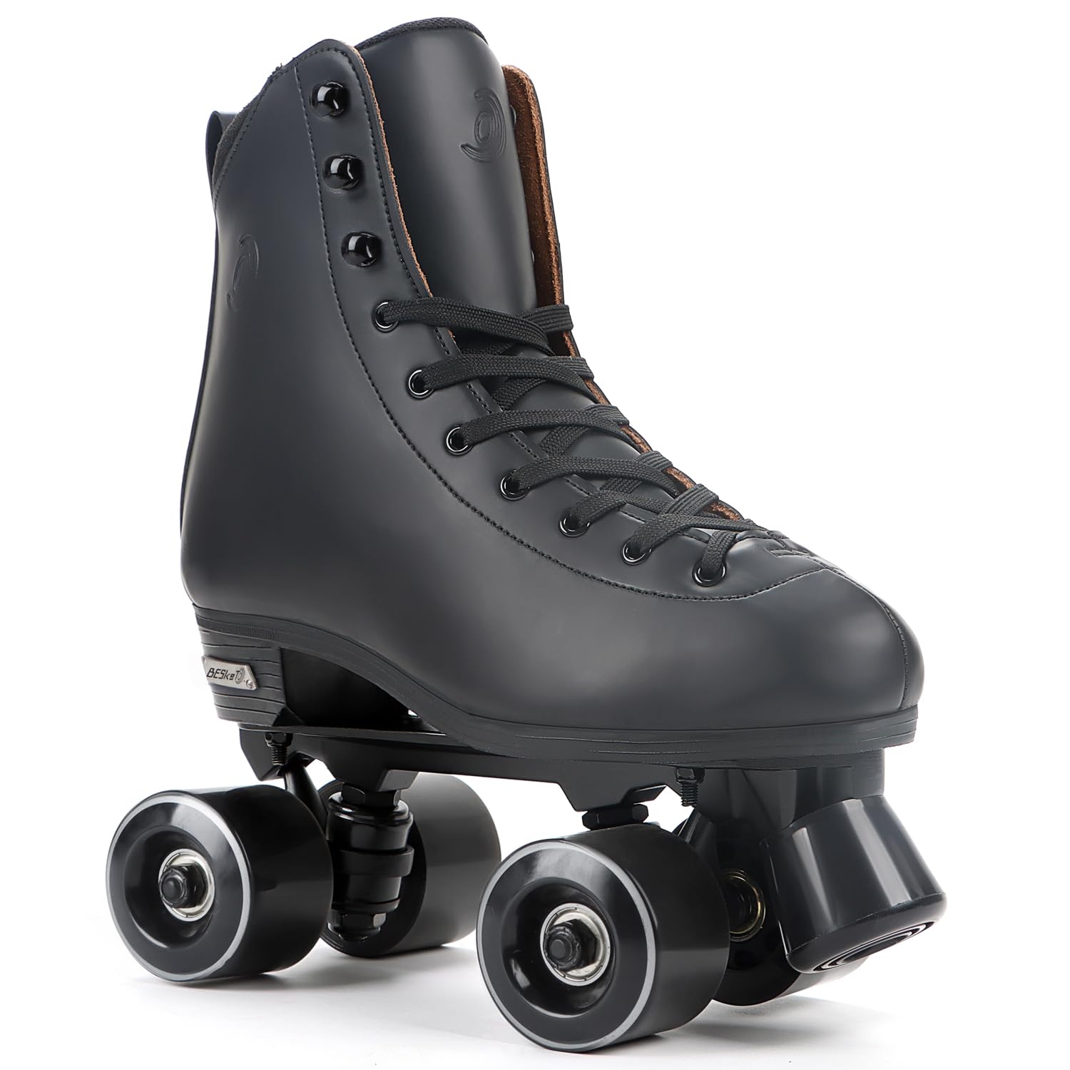 Besketo Youth Classic Four Wheel Skates Adult Traditional Skate Shoes Black Men (8(US))-picture-23