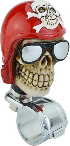 Miniatura 5 de Lunsom Pomo giratorio de rueda, perilla de suicidio con forma de calavera, mango eléctrico, ayuda de giro, pomos giratorios para la mayoría de