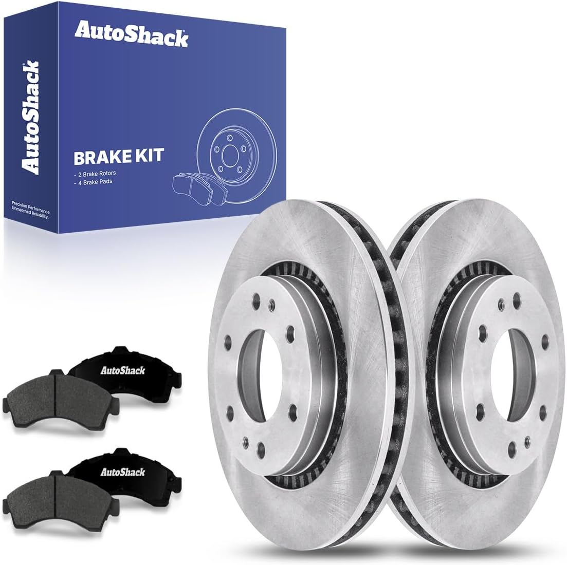 AutoShack Front Vented Brake Rotors + Premium Ceramic Pads 6-PC Brake Kit Replacement for 2002-2005 GMC Envoy XL 2003-2006 Chevrolet SSR 2003-2005 Isuzu Ascender 2004-2005 Buick Rainier 12.8" (325 mm)