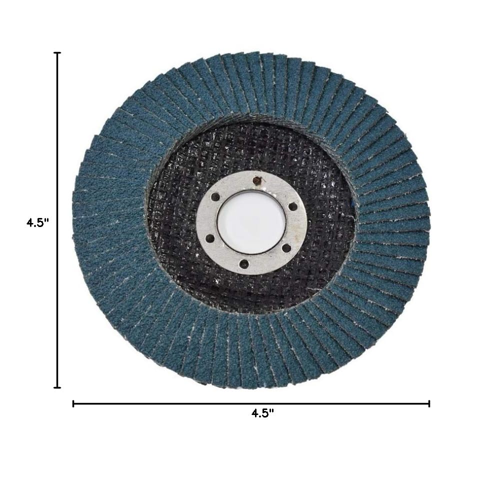 findmall 100 Pack 4-1/2" X 7/8" 40 GRIT Premium Zirconia Type 29 Flap Disc Grinding Wheel Sandpaper for Angle Grinder, Sanding Discs, Finishing