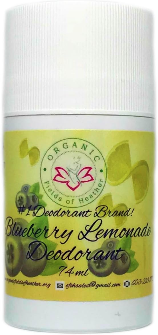 Organic Fields of Heather Sweet Blueberry Lemonade Organic & Natural Deodorant, 2.5 fl. Oz.