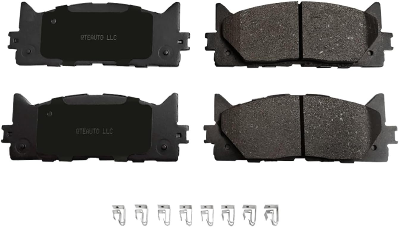 PM Auto Front Brake Pads Replacement For 2007-2017 Toyota Camry, 2008-2018 Toyota Avalon, 2007-2018 Lexus ES350, 2013-2018 Lexus ES300h, Set of 4 Ceramic Brakes Pads