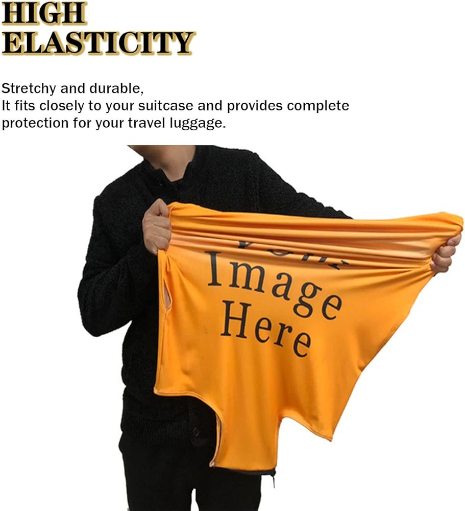 Hixingo Housse Valise Elastique Violet Lettre Fleurs Housse