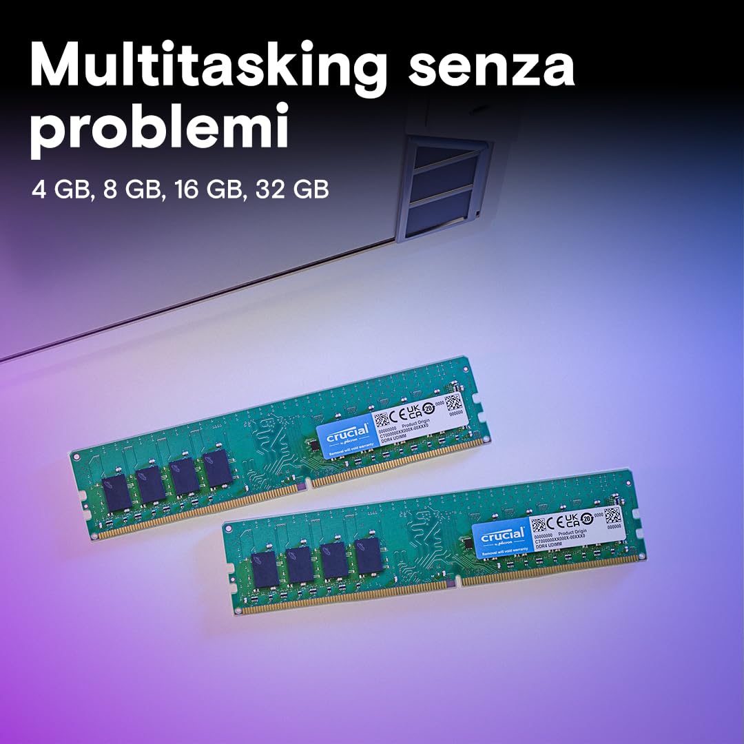 Crucial RAM DDR4 32GB Kit (16GBx2) 3200MHz CL22, Memoria PC RAM (o