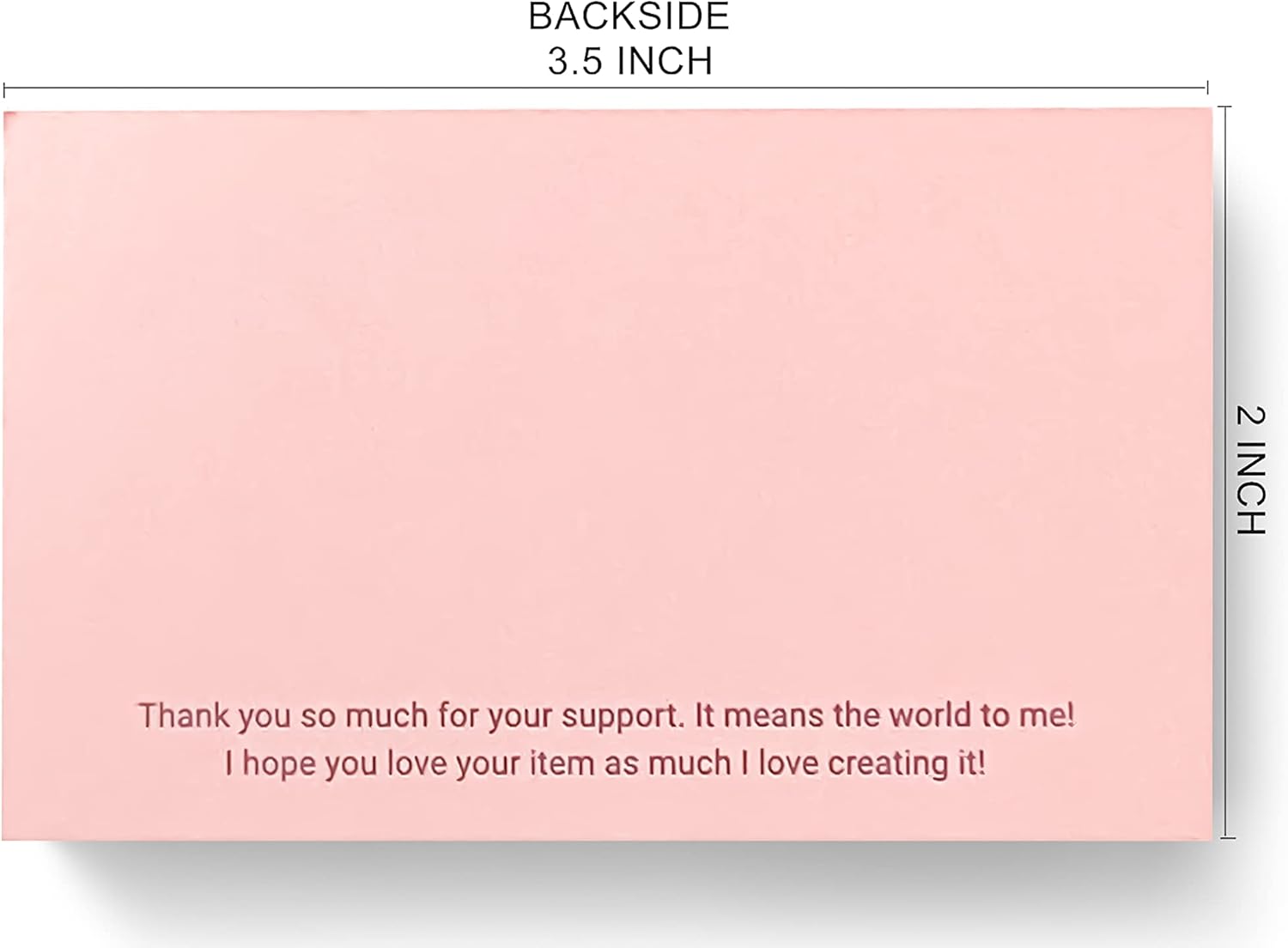 RXBC2011 Hey Babe Thank you Card Thanks for your support Cards Package Insert for online business Pack of 100 pink - Image 2