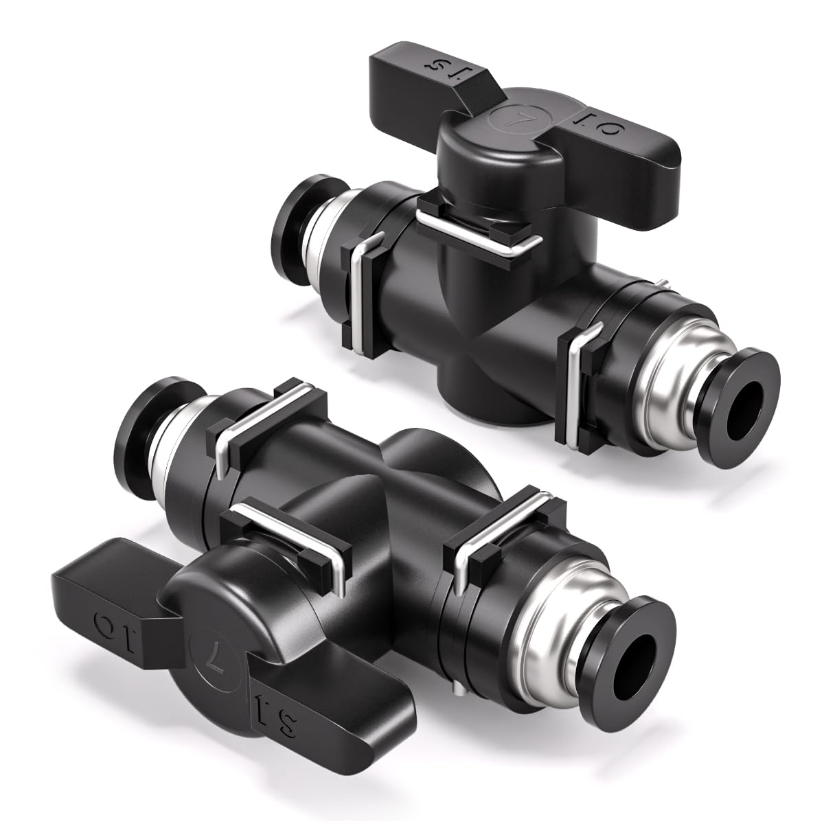 Bwintech 2 Pz 8 mm valvola a sfera pneumatica spingere per collegare raccordi BUC valvola di controllo del flusso d'aria dritto raccordi tubo aria a connessione rapida