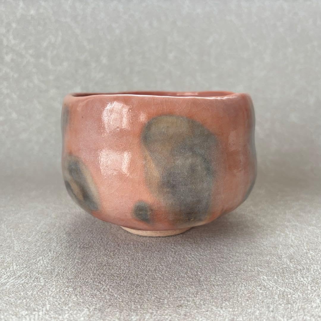 送料込【逢絢亭・新品】茶道具 茶碗 楽焼 赤楽 上物 松楽窯 紙箱入り