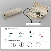 Vista 2 de Flemoon Cubierta de seguridad para cable de extensión exterior con sello protector impermeable, caja de conexión eléctrica resistente a la Almendra