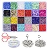 Braleto 24 Kleuren Glas Losse Rocailles Kralen,voor Sieraden Maken voor Kinderen, DIY Armband Decoratie Arts and Crafts…