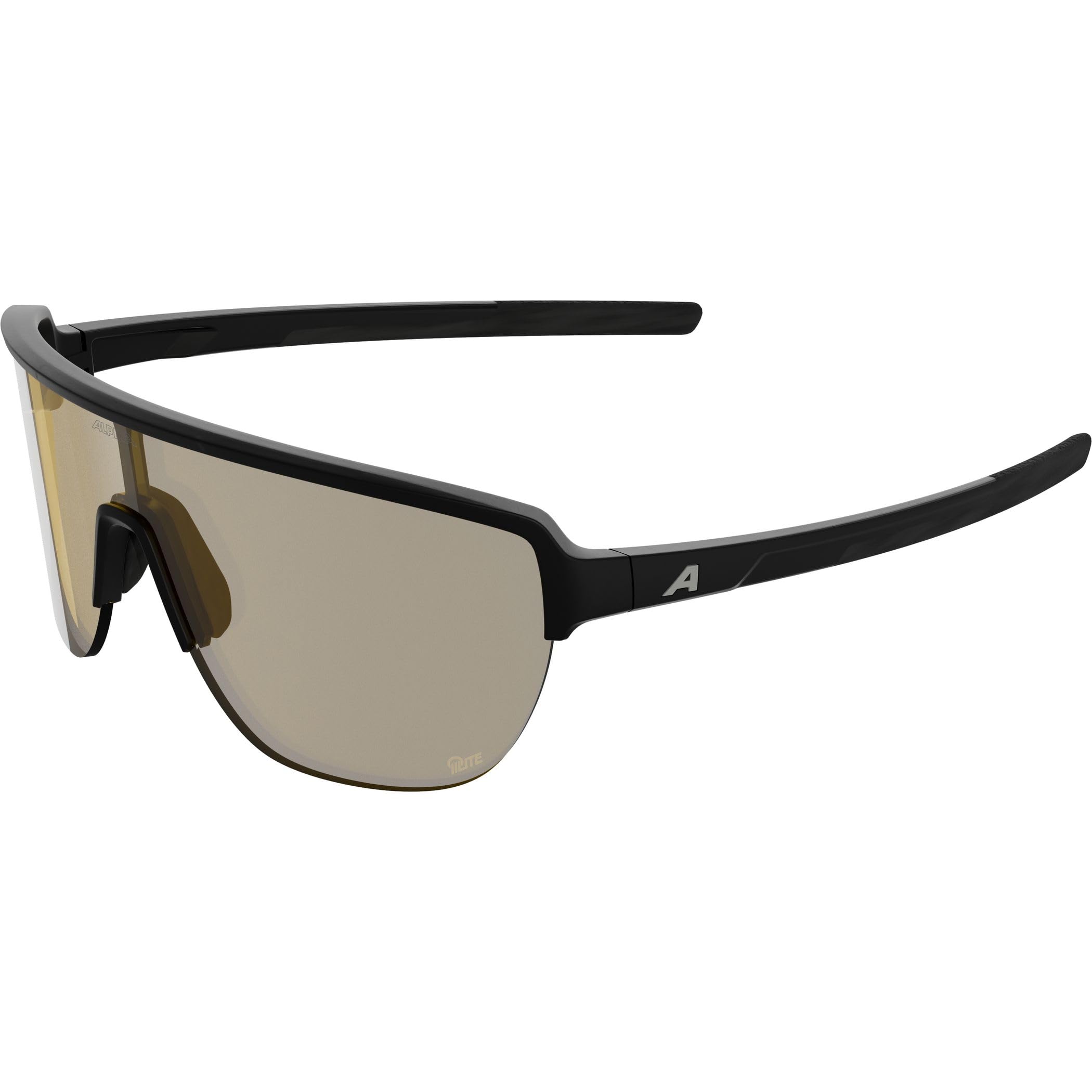 ALPINA RAM II Q-LITE – sportowe okulary dla kobiet i mężczyzn, z soczewkami o wzmocnionym kontraście, lekkie i niezniszczalne, do jazdy na rowerze - black matt (yellow) - M