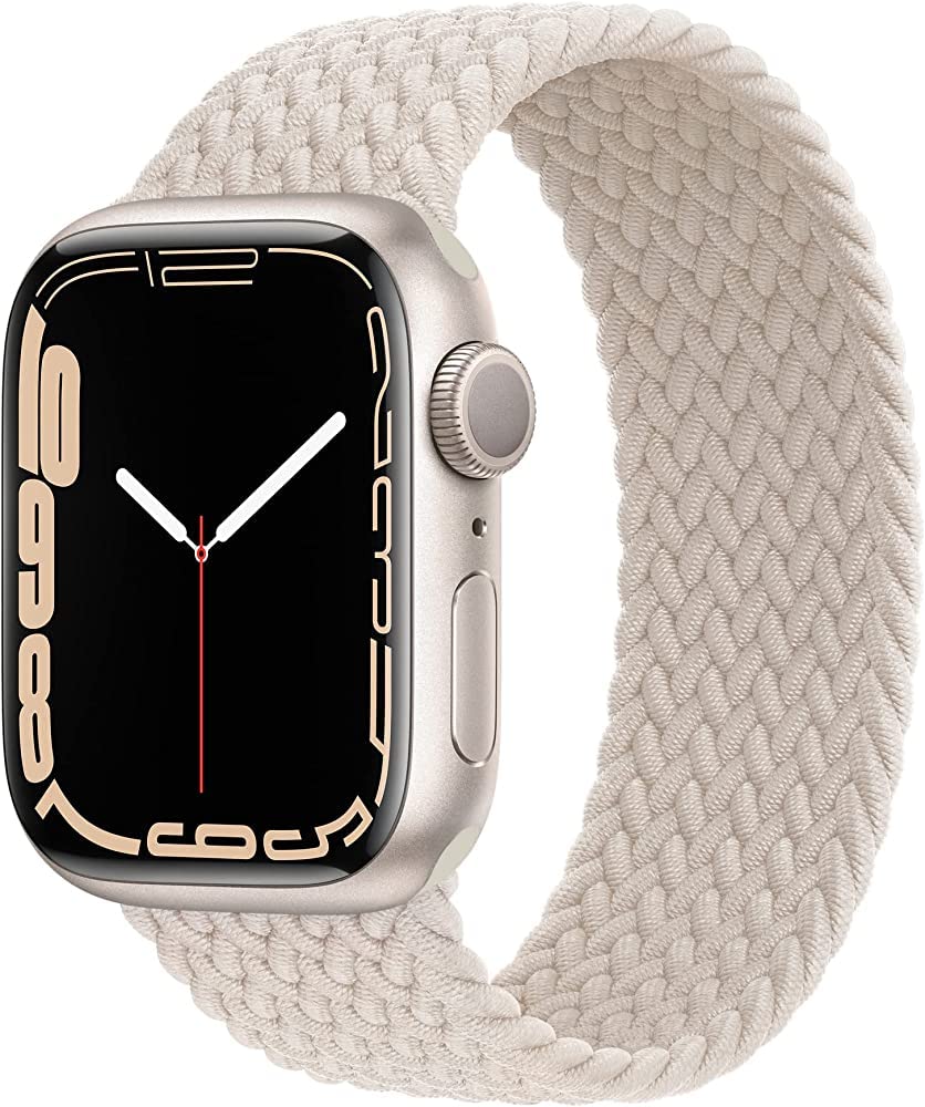Dado Braided Solo Loop Nylon Strap for Apple Watch, Elastic Bracelet for Series Ultra 2 | 9 | 8 Ultra | 8 | 7 | 6 | 5 | 4 | 3 | SE with metal connectors