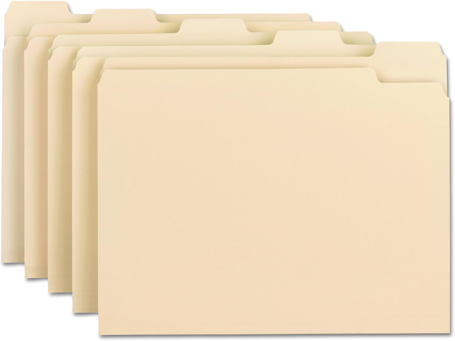 Smead File Folder, 1/5-Cut Tab, Assorted Position, Letter Size, Manila, 100 Per Box (10350) (Pack of 2)