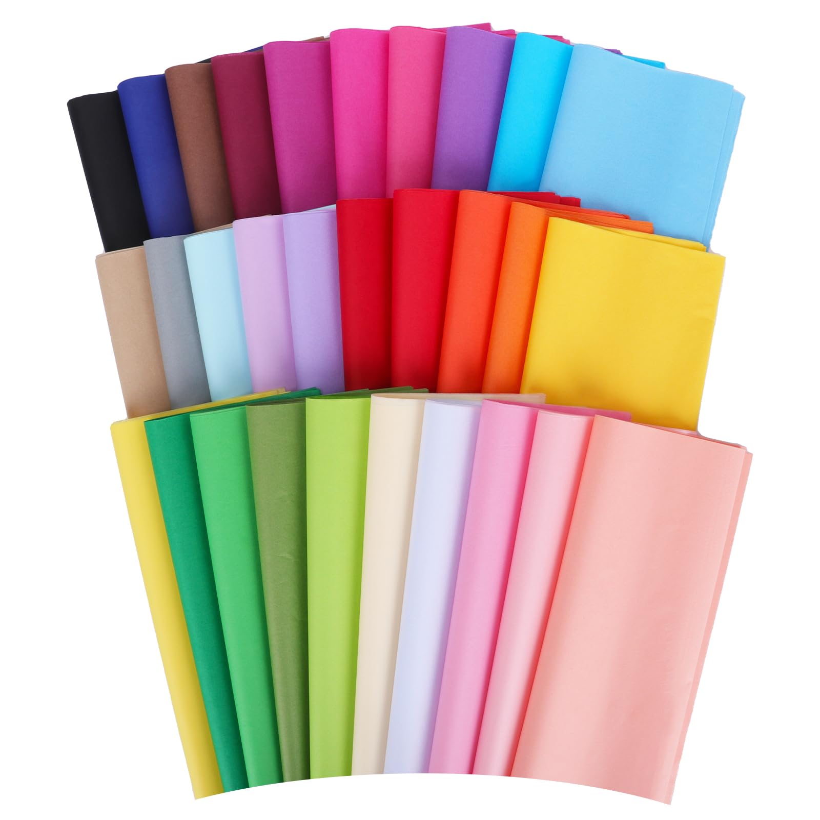 Photo 1 of 150 Sheets Tissue Paper Bulk, 30 Colors 14x20 Inch Colored Tissue Paper